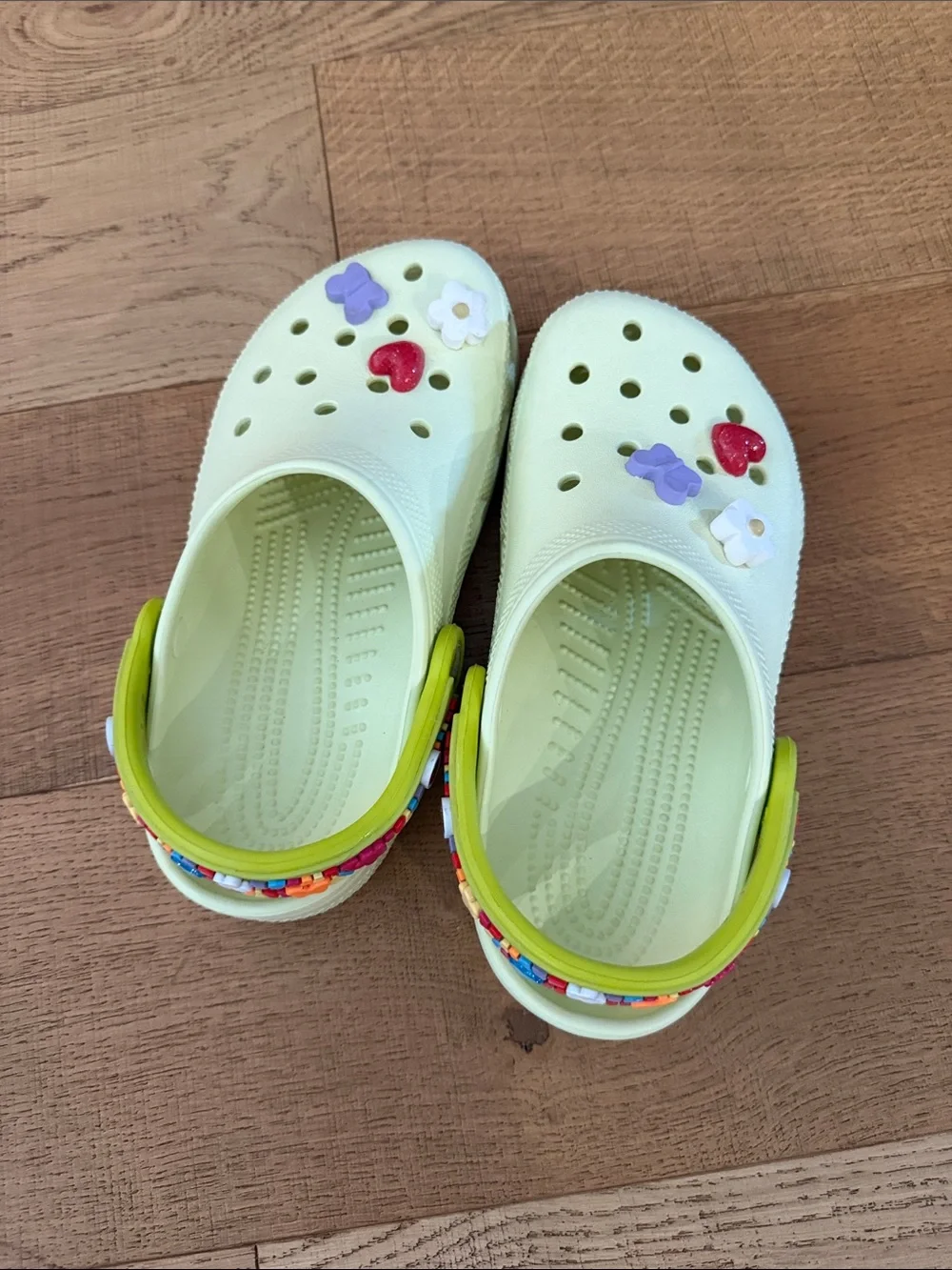 Kids Classic Friendship Bracelet Crocs Clog- Light Green